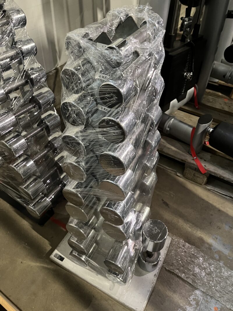 Krominen käsipainosetti 1-10kg, käytetty